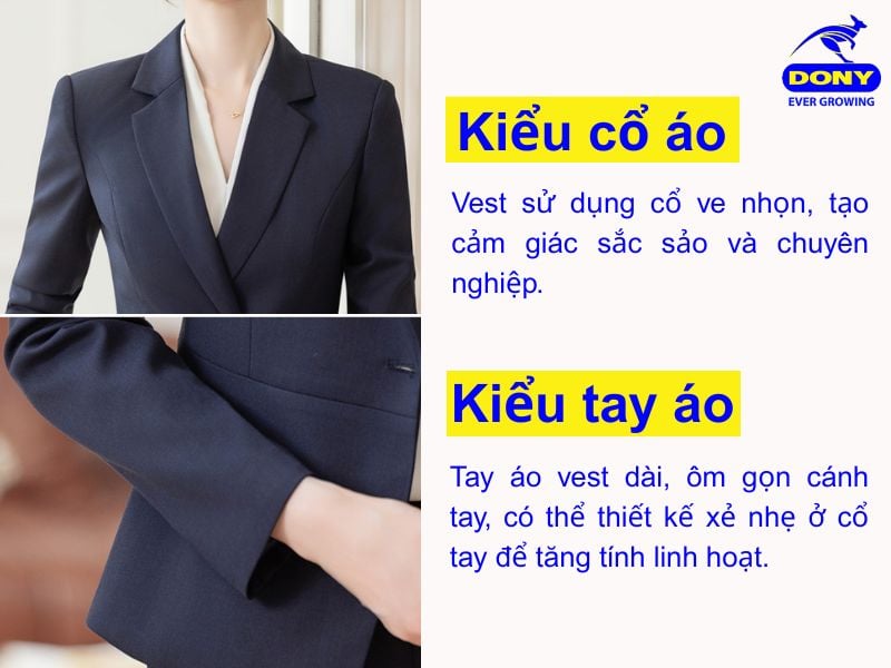 kieu co va tay ao vest phoi so mi