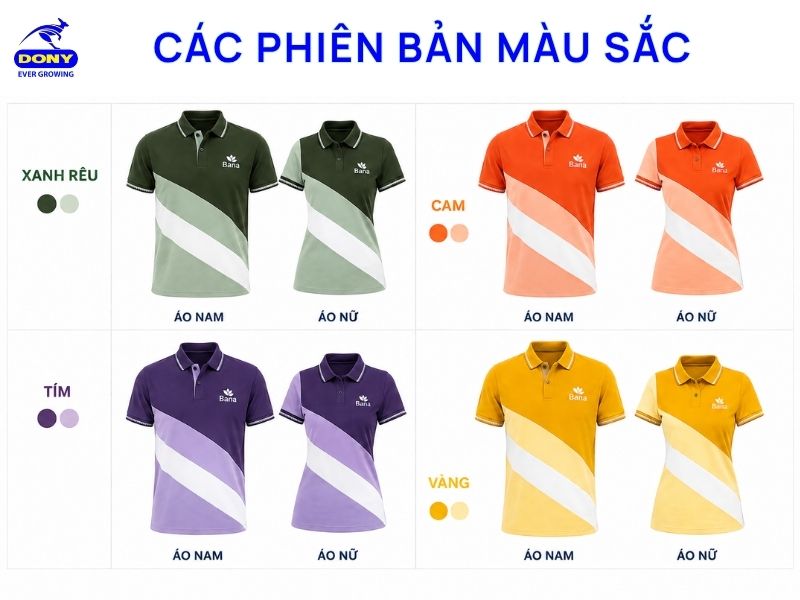 mau sac ao thun nhan vien le tan