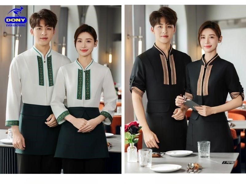 DONY nhận may mẫu đồng phục theo màu sắc, phù hợp với bộ nhận diện thương hiệu.