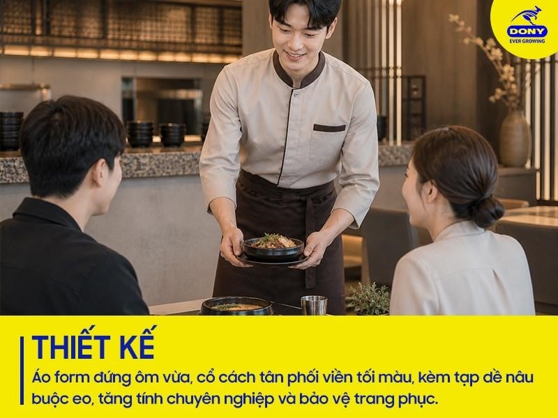 Áo được thiết kế form đứng gọn gàng, ôm vừa cơ thể, kết hợp chi tiết cổ cách tân