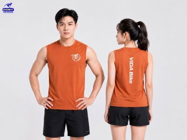 Mẫu Tanktop đồng phục thể thao màu cam
