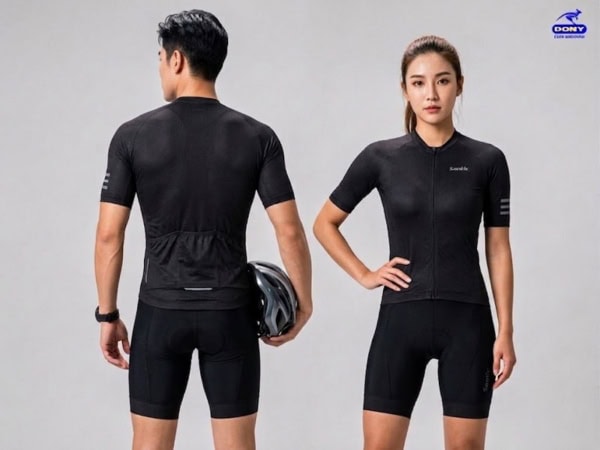 Bộ Đồng Phục Xe Đạp Màu Đen Tay Ngắn Cá Tính