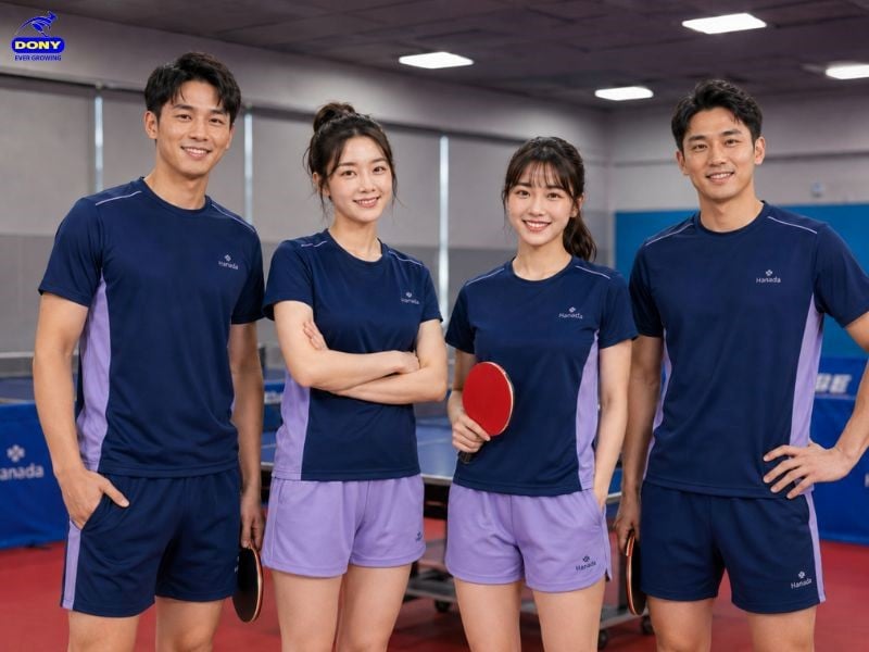 Gam xanh than kết hợp tím nhạt tạo nên tổng thể trẻ trung, hiện đại và dễ nhận diện