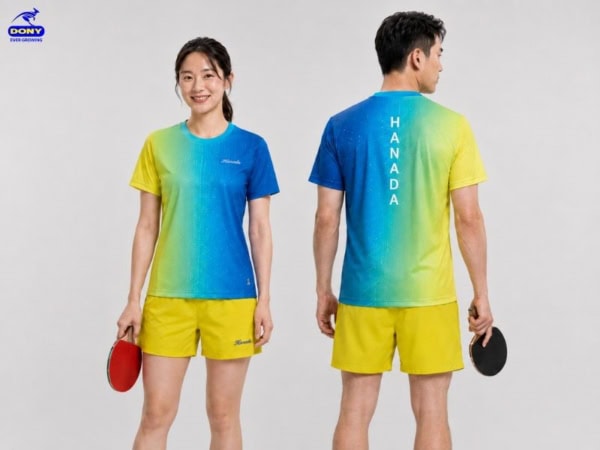 Mẫu đồng phục thể thao màu vàng xanh