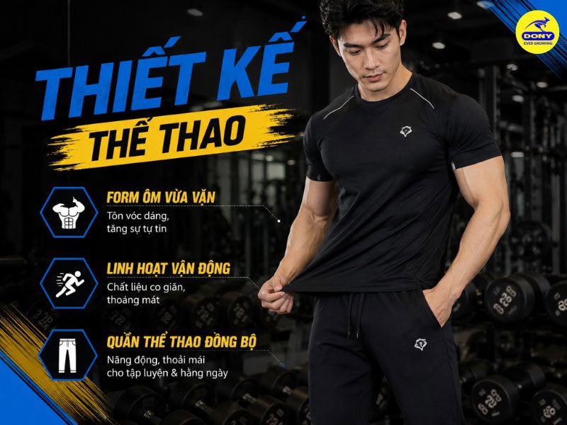 Mẫu áo sở hữu thiết kế thể thao tối giản nhưng khỏe khoắn với form dáng ôm vừa vặn cơ thể