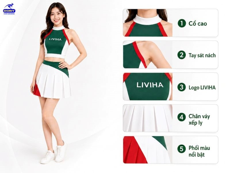 Mẫu đồng phục được thiết kế theo form ôm vừa phải, giúp tôn lên vóc dáng nhưng vẫn đảm bảo sự thoải mái và lịch sự