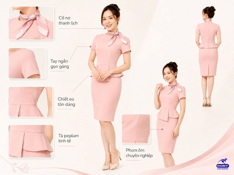 Mẫu đầm nổi bật với kiểu dáng ôm vừa vặn, mang lại vẻ ngoài thanh lịch