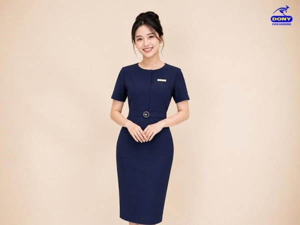 Mẫu váy đồng phục ôm body thời trang