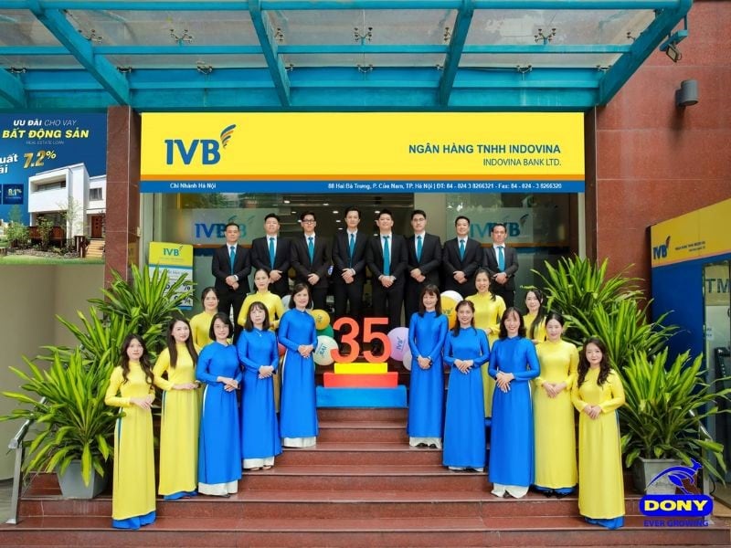 Áo dài đồng phục ngân hàng IVB