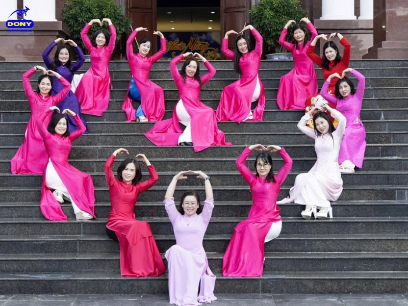 ao dai nu can bo