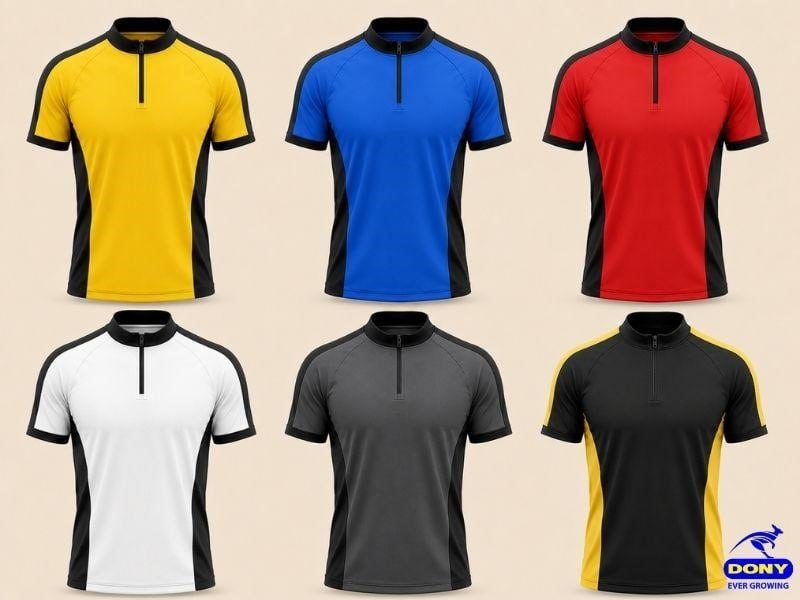 DONY nhận may đa dạng màu sắc cho mẫu đồng phục áo thun tập gym này.