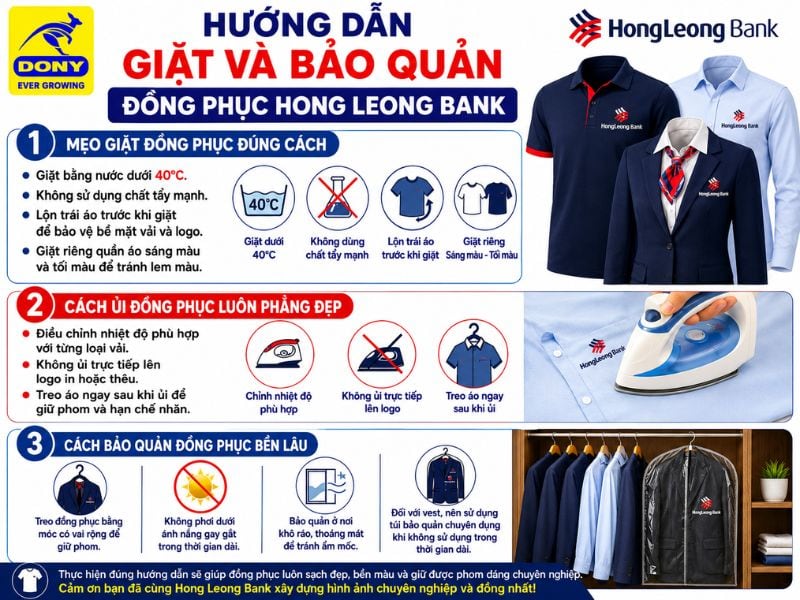 Bảo quản đồng phục ngân hàng Hong Leong bank