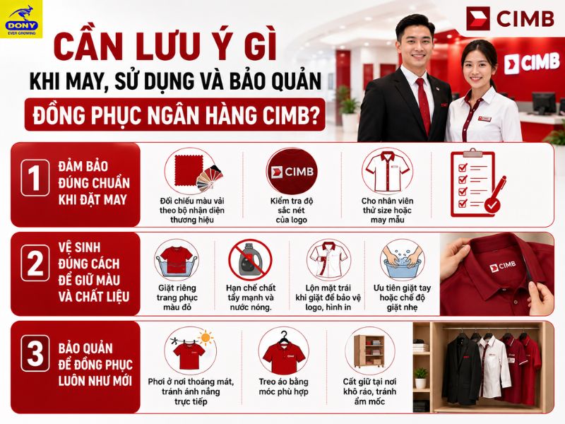 Lưu ý khi đặt may và bảo quản đồng phục ngân hàng CIMB