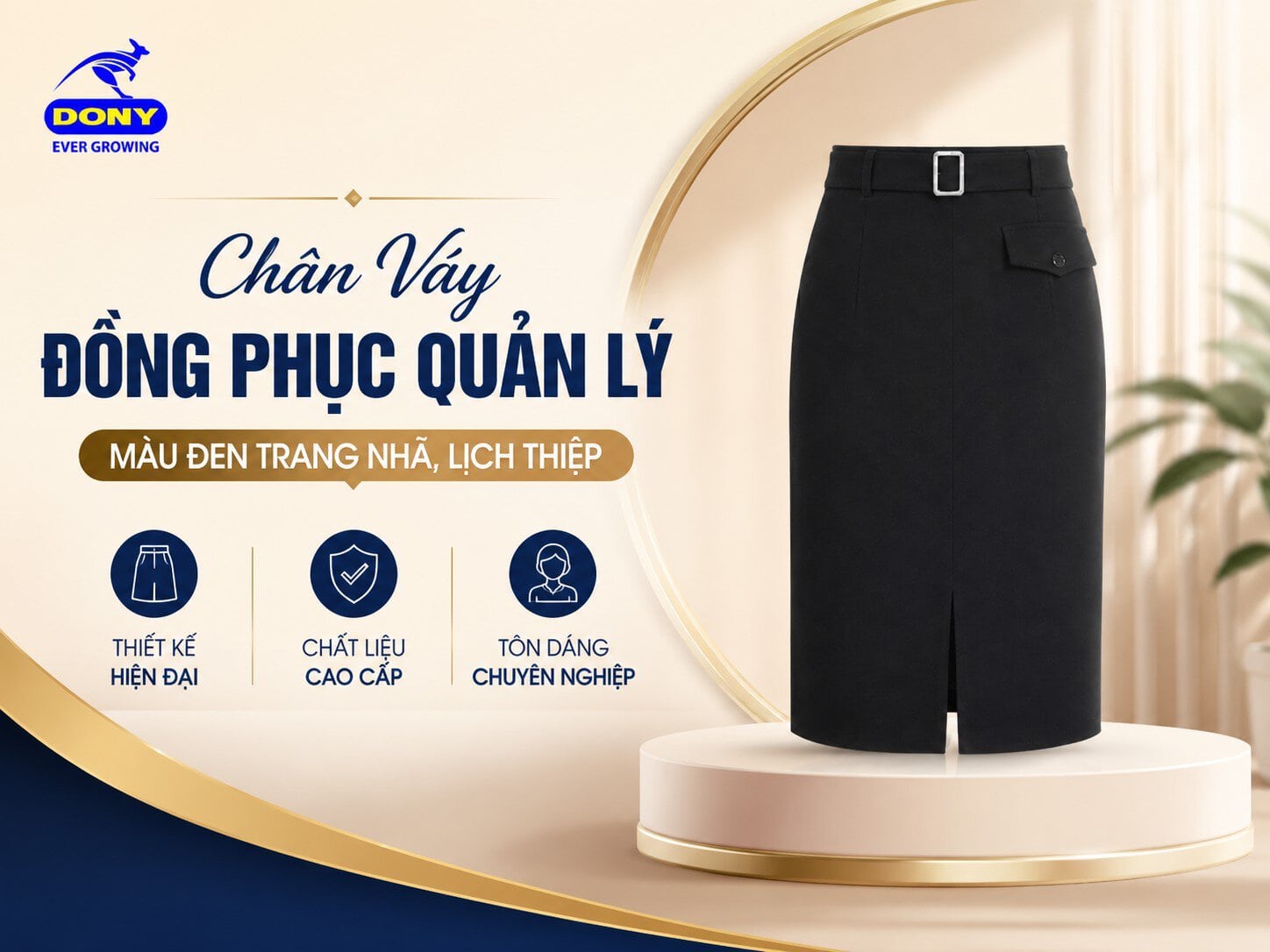 Chân váy đồng phục quản lý