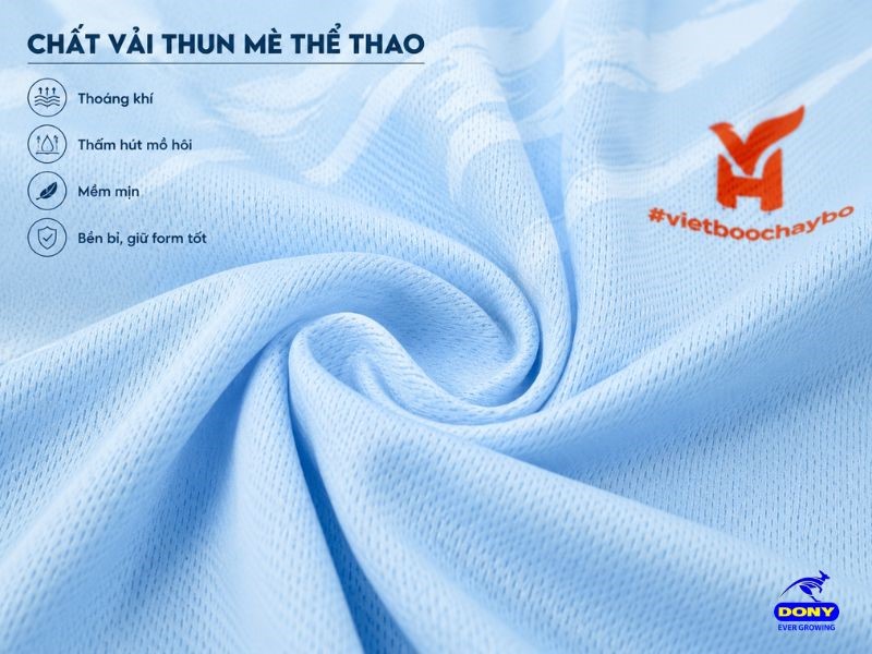 Áo được may từ vải thun mè thể thao cao cấp có khả năng co giãn tốt