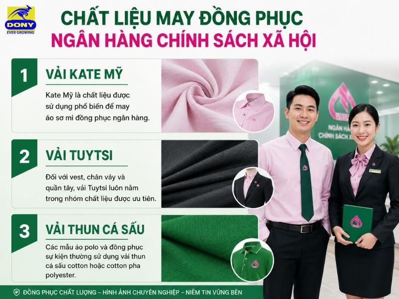 Các loại chất liệu vải phù hợp may đồng phục chính sách xã hội