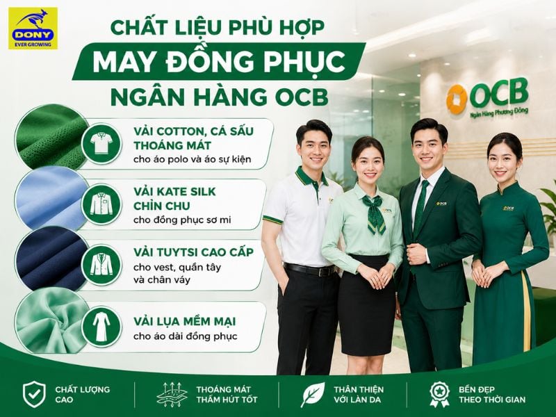 Chất liệu phù hợp may đồng phục OCB