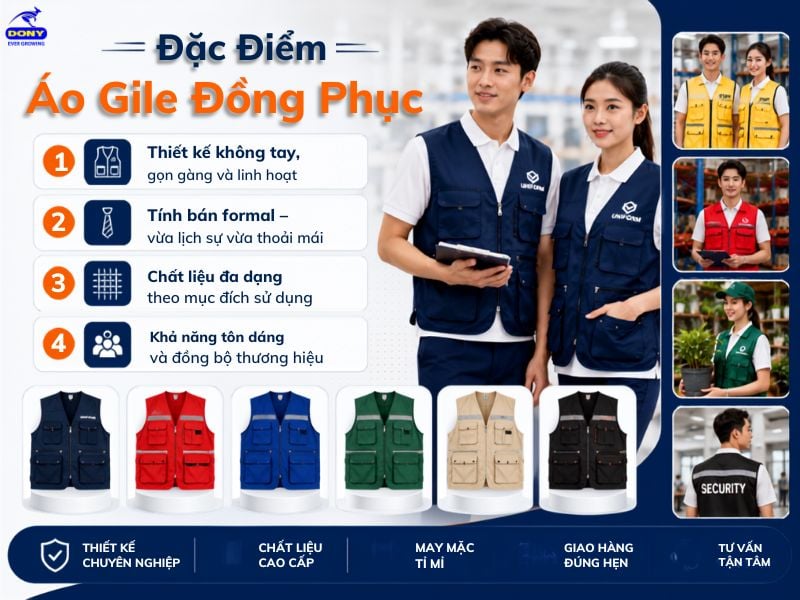 dac diem ao gile dong phuc
