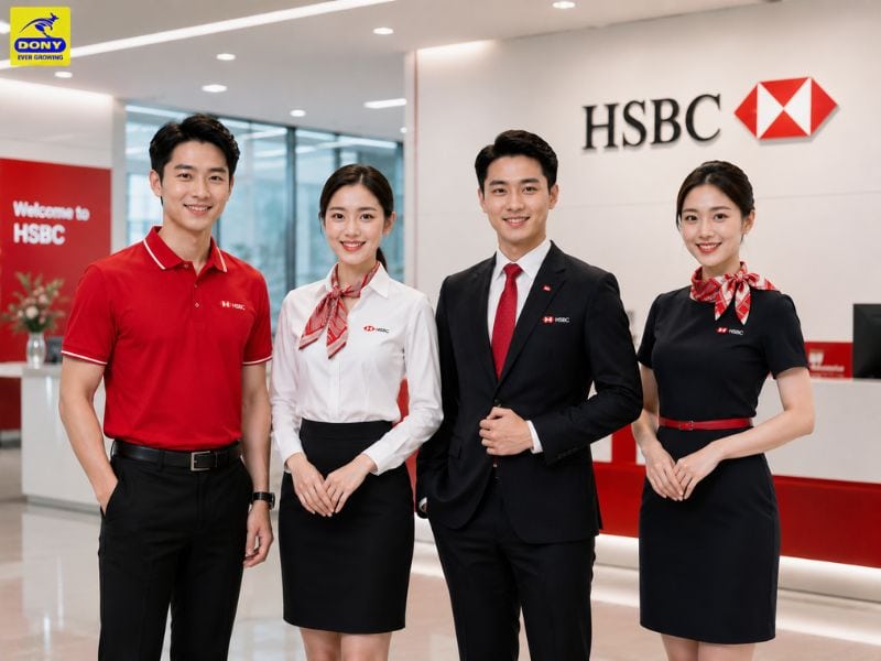 Mẫu đồng phục ngân hàng HSBC đẹp