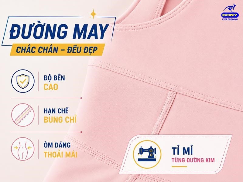 Sản phẩm được hoàn thiện với đường may chắc chắn, đều đẹp