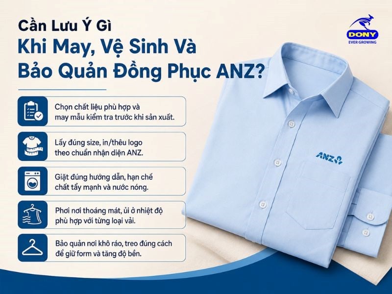 Kinh nghiệm may và bảo quản đồng phục ngân hàng ANZ