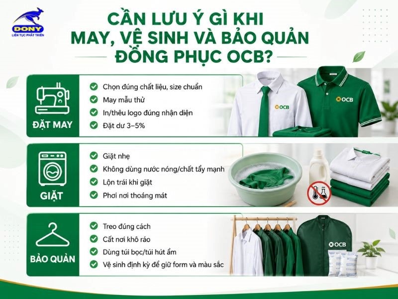 Lưu ý khi đặt may và bảo quản đồng phục OCB