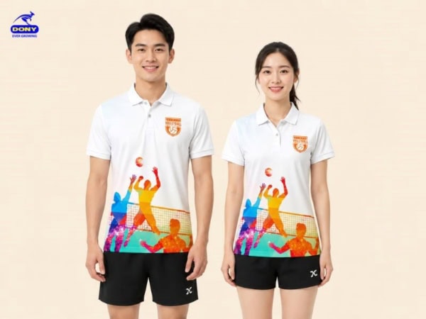 Mẫu áo thun đồng phục bóng chuyền năng động