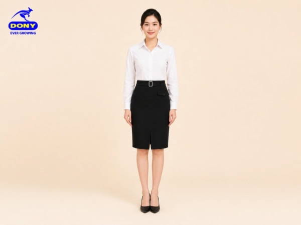 Mẫu chân váy đồng phục quản lý trang nhã