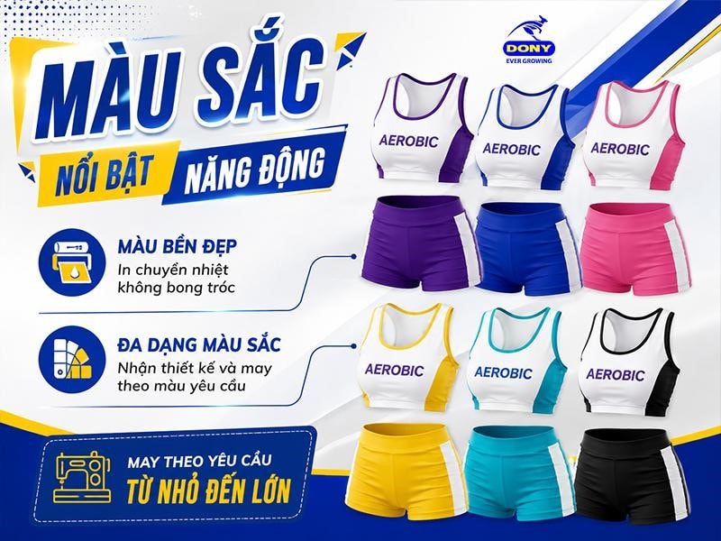 DONY nhận thiết kế và may đồng phục theo màu sắc yêu cầu