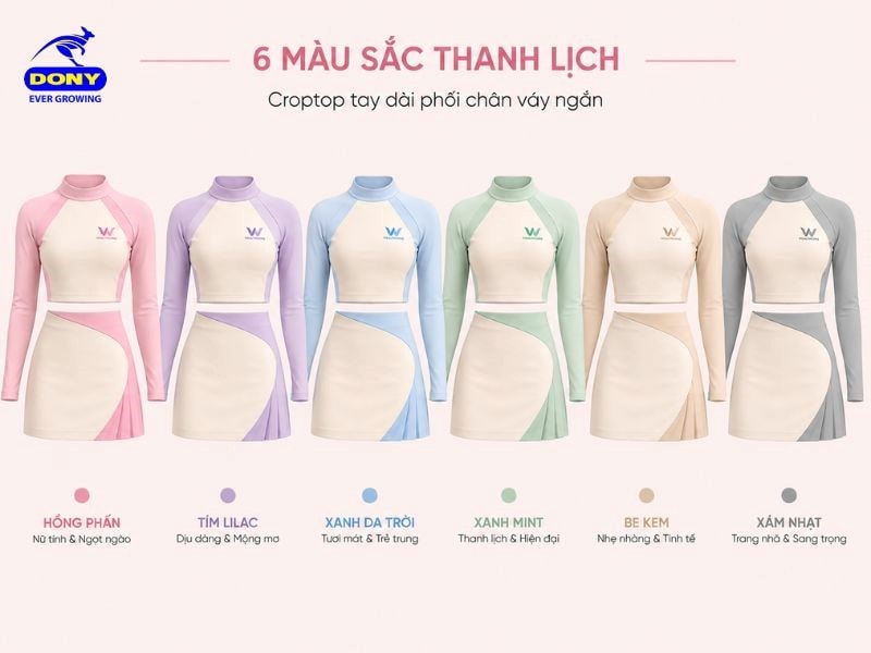 DONY nhận may đa dạng màu sắc cho mẫu đồng phục PG phù hợp với nhu cầu