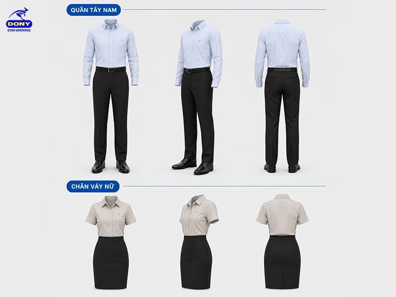 Đồng phục quần tây/chân váy ngân hàng UOB.