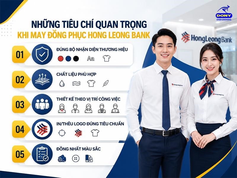 Lưu ý quan trọng khi may đồng phục ngân hàng Hong Leong Bank.
