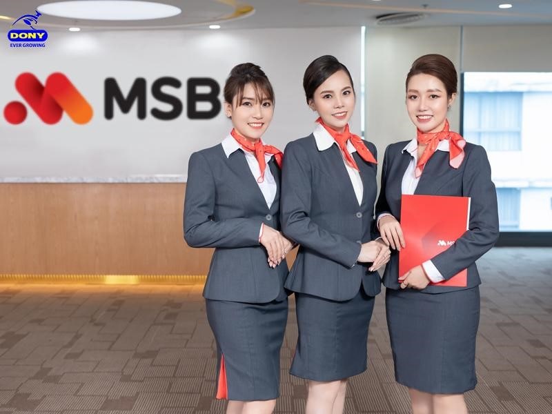 Đồng phục vest ngân hàng MSB.