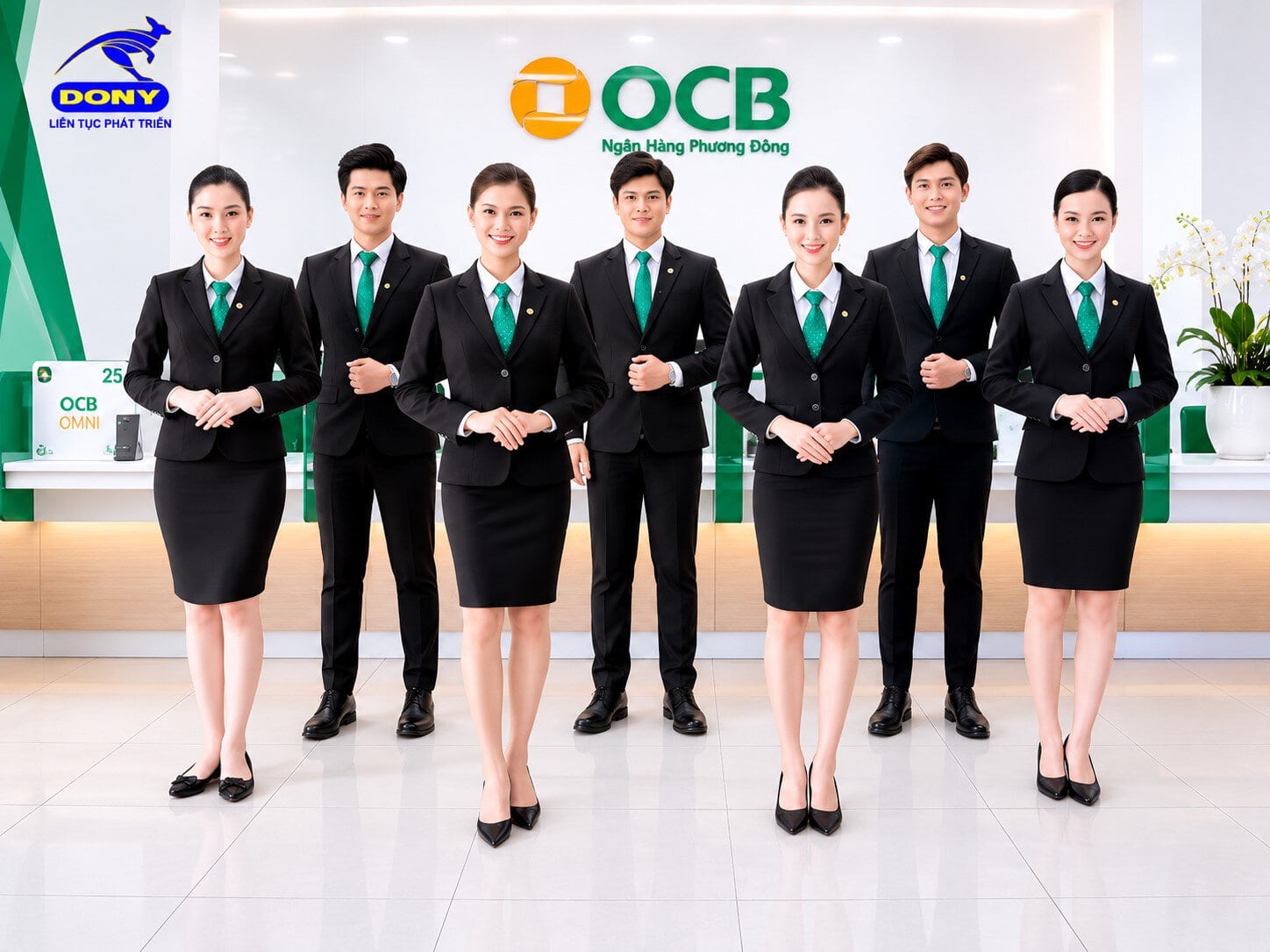 Đồng phục áo vest tại ngân hàng OCB.