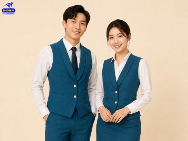 Mẫu gile công sở dáng ôm cổ vest