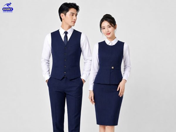Mẫu gile sọc dọc đồng phục công sở