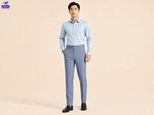 Mẫu quần tây nam công sở form ôm vừa