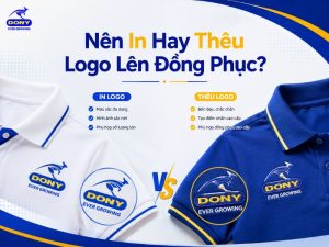 nên in hay thêu logo lên đồng phục