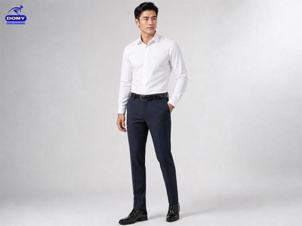 Quần tây đồng phục công sở nam dáng ôm vừa (Slim Fit)