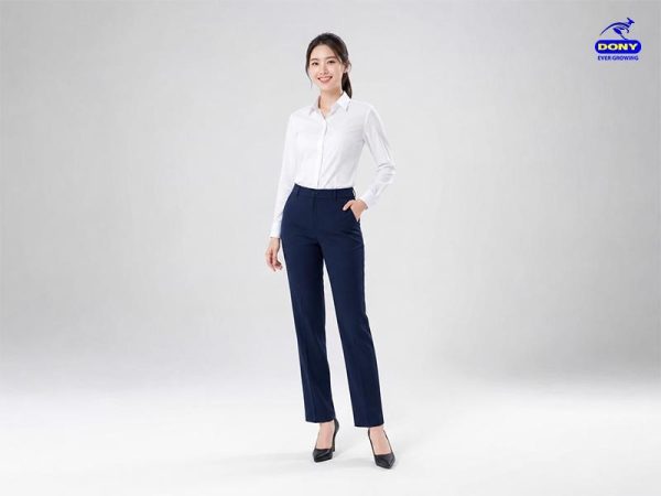 Mẫu quần tây nữ đồng phục công sở ống đứng