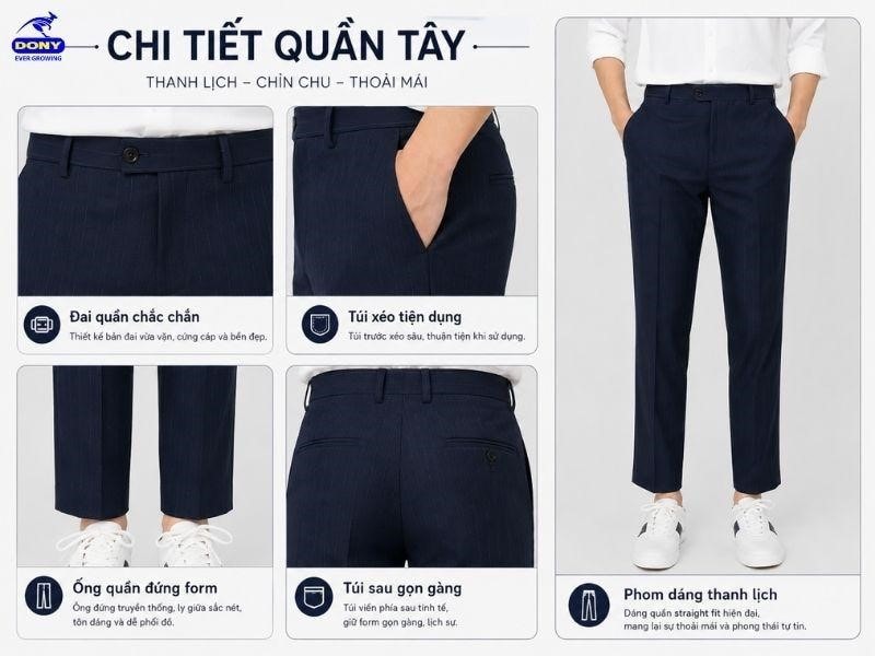 Thiết kế chi tiết quần tây