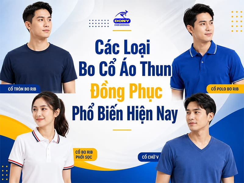 bo cổ áo thun đồng phục