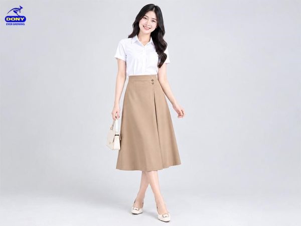 Chân váy midi đồng phục công sở