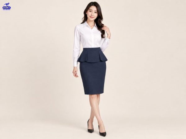 Chân váy peplum đồng phục công sở