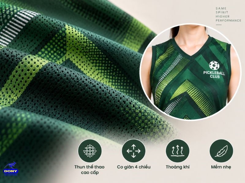 Sản phẩm ưu tiên dòng vải thun chuyên dụng dành cho thi đấu