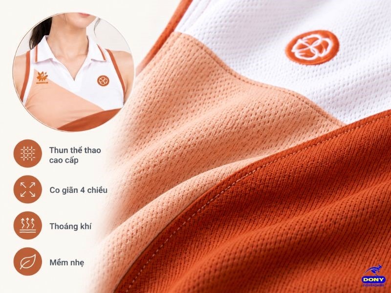 Áo được may từ chất liệu thun thể thao cao cấp