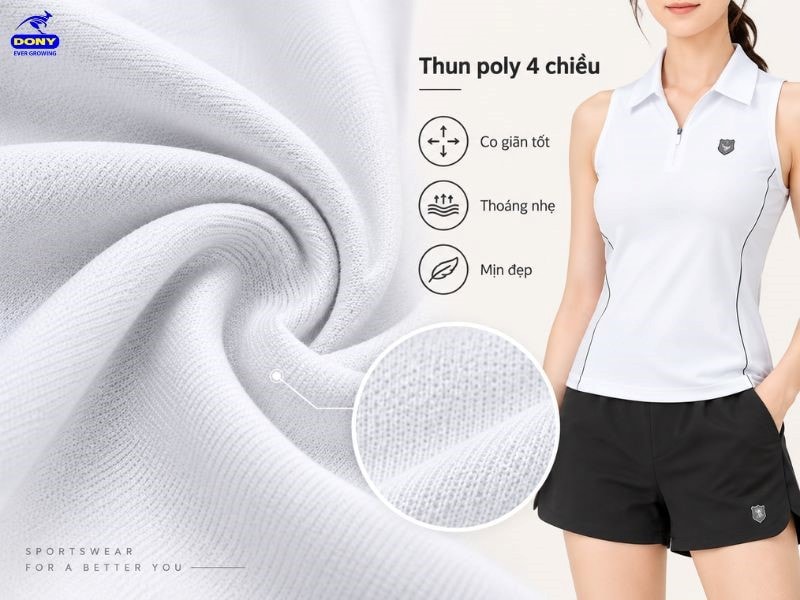 Áo được ưu tiên sản xuất từ dòng vải thun thể thao cao cấp