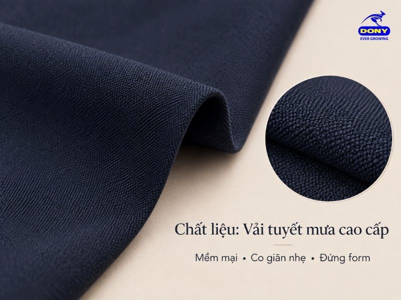Đồng phục chân váy công sở sử dụng vải tuyết mưa cao cấp