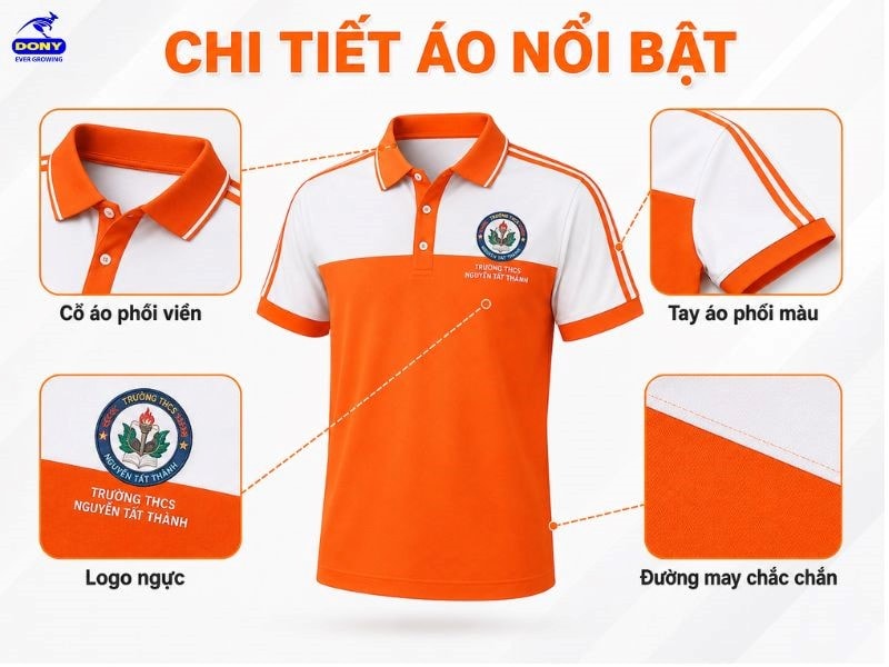 Áo polo thể thao có form vừa vặn, không bó sát, tạo sự gọn gàng nhưng vẫn đảm bảo khoảng cử động cần thiết.