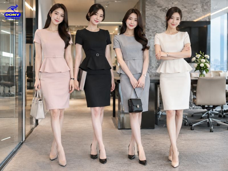 dam peplum cong so nu